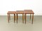 Tables Gigognes en Teck, Danemark, 1960s, Set de 3 7