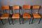 Industrial Wood and Metal Chairs, 1960s, Set of 4 3