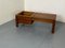 Mid-Century Modern Teak Slat Bench Side Table with Plant Stand, 1960s 1