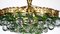 Italian Brass and Murano Glass Chandelier, 1950s 5