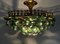 Italian Brass and Murano Glass Chandelier, 1950s 11