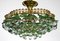 Italian Brass and Murano Glass Chandelier, 1950s 1