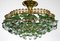 Italian Brass and Murano Glass Chandelier, 1950s, Image 1