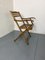 Vintage Scandinavian Oak Campaign Folding Chair, 1920s 4