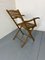 Vintage Scandinavian Oak Campaign Folding Chair, 1920s 7
