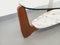 Oval Coffee Table in Teak, Marble and Glass, 1970s 5