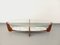 Oval Coffee Table in Teak, Marble and Glass, 1970s 1