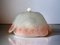 Portuguese Art Deco Style Pink Frosted Glass Semi-Flush Mount, 1980s 3