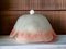 Portuguese Art Deco Style Pink Frosted Glass Semi-Flush Mount, 1980s 2