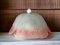 Portuguese Art Deco Style Pink Frosted Glass Semi-Flush Mount, 1980s, Image 2