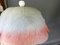 Portuguese Art Deco Style Pink Frosted Glass Semi-Flush Mount, 1980s 13