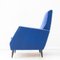 Blaue Vintage Sessel, 1950er, 2er Set 4