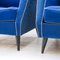 Blaue Vintage Sessel, 1950er, 2er Set 11