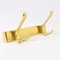 Mid-Century Gold Anodized Aluminium Wall Coat Rack, 1960s 4