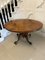 Antique Victorian Oval Burr Walnut Dining Table, 1860s 1