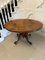 Antique Victorian Oval Burr Walnut Dining Table, 1860s, Image 1