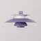 Lámpara colgante PH5 en violeta de Poul Henningsen para Louis Poulsen, años 70, Imagen 2