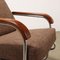 Rationalistischer Vintage Sessel aus Holz & Stoff, 1940er 5