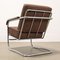 Rationalistischer Vintage Sessel aus Holz & Stoff, 1940er 10