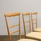Vintage Chairs in Leatherette and Wood, 1950s, Set of 5, Image 4