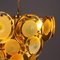 Vintage Lamp in Brass and Blown Glass from Vistosi, 1970s 4