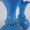 Blue Lattimo Glass Vases, Set of 2 3