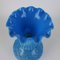Blue Lattimo Glass Vases, Set of 2 5