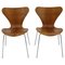 Serie 7 Stühle aus Kiefernholz von Fritz Hansen, Dänemark, 1970er, 6er Set 1