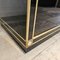 Black Lacquered Credenza with Brass Details, 1980 9