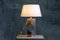 Lámpara de mesa minimalista de acero, Francia, años 70, Imagen 4