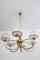 Mid-Century Modern Brass Chandelier and Wall Light, 1960s, Set of 2 2