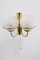Mid-Century Modern Brass Chandelier and Wall Light, 1960s, Set of 2 8