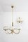 Mid-Century Modern Brass Chandelier and Wall Light, 1960s, Set of 2, Image 4