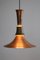 Copper Semi Pendulum Pendant Lamp by Bent Nordsted for Lyskaer Belysning, 1970s, Image 2