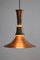 Lámpara colgante de semipéndulo de cobre de Bent Nordsted para Lyskaer Belysning, años 70, Imagen 2