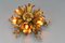 Hollywood Regency Style Gilt Metal Floral Six-Light Lamp by Hans Kögl, 1970s 5