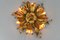 Vergoldete Blumenlampe im Hollywood Regency Stil mit 6 Leuchten von Hans Kögl, 1970er 4