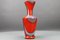 Italian Opaline Florence Glass Vase in Red and Grey, 1970s 5