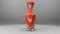 Italienische Florenz Opalglas Vase in Rot & Grau, 1970er 14