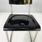 Italian Modern Black Wood and Metal Lariana Chairs attributed to Terragni for Zanotta, 1980, Set of 4, Image 12