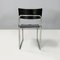 Moderne Italienische Lariana Stühle aus schwarzem Holz & Metall von Terragni für Zanotta, 1980, 4 . Set 5