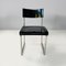 Italian Modern Black Wood and Metal Lariana Chairs attributed to Terragni for Zanotta, 1980, Set of 4, Image 3