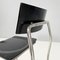 Italian Modern Black Wood and Metal Lariana Chairs attributed to Terragni for Zanotta, 1980, Set of 4, Image 17