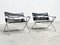 Black Leather D4 Lounge Chairs by Marcel Breuer, 1970s, Set of 2 1