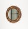 Miroir Mural Rond Mid-Century en Rotin et Bambou, Italie, 1960s 8