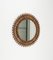 Specchio rotondo Mid-Century in vimini e bambù, anni '60, Immagine 4