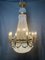 French Brass & Crystal Sac De Pearl Chandelier 2