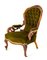 Viktorianischer Parlour Sessel aus Nussholz 1