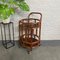 Round Bamboo & Rattan Bar Cart, Italy, 1960s 6