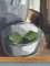 Macetas y fruta verde, pintura al óleo, años 50, enmarcado, Imagen 13
